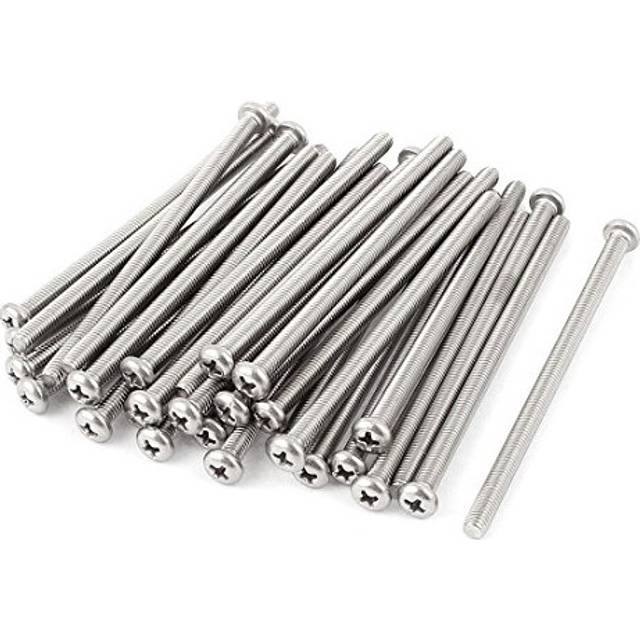M5 x 90mm 304 Stainless Steel Phillips Pan Head Screws Bolt 30pcs