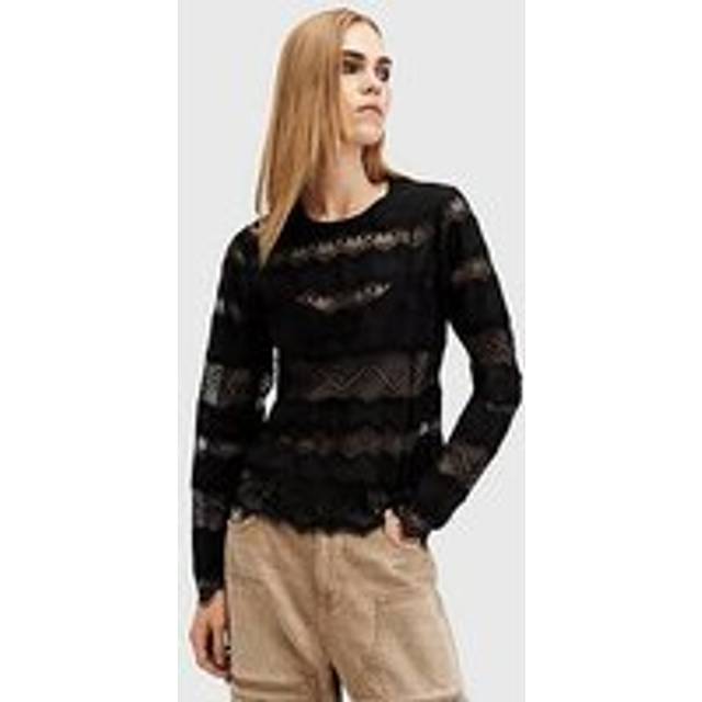 AllSaints Tiff Top - Black, Black, Size 8, Women