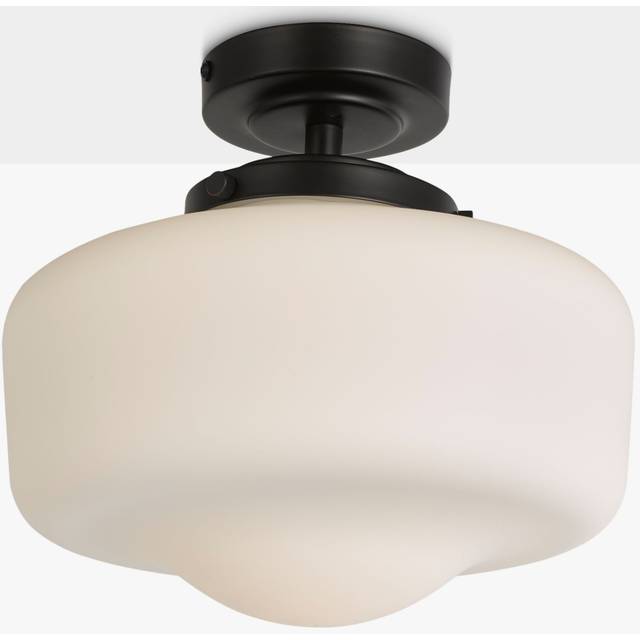 John Lewis School House Opal Glass Shade Flush Bathroom Ceiling Light