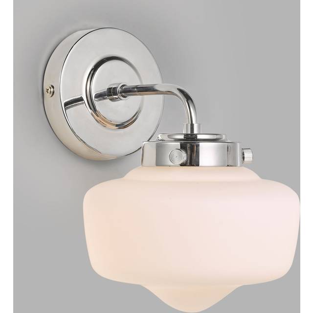 John Lewis School House Opal Glass Shade Bathroom Wall Light