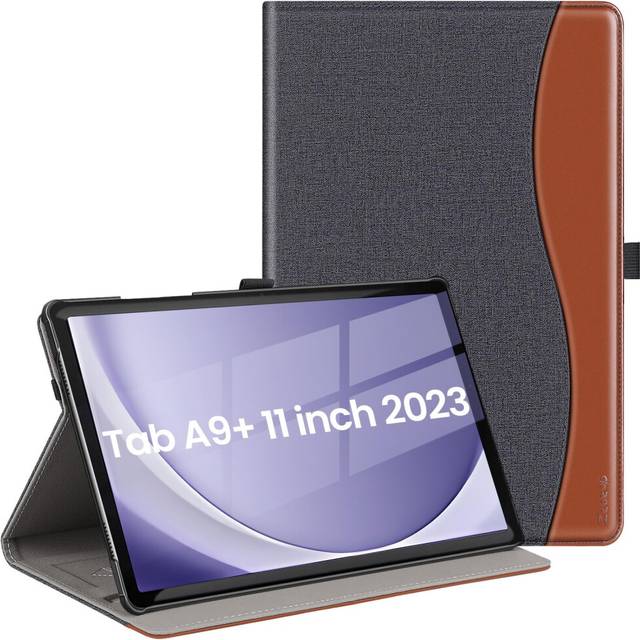 Ztotop Case for Samsung Galaxy Tab A9+ / A9 Plus 11 Inch 2023, Premium PU Leather Cover with Elastic Ring for Storing S Pen, Card Slot, Multi-Angles &