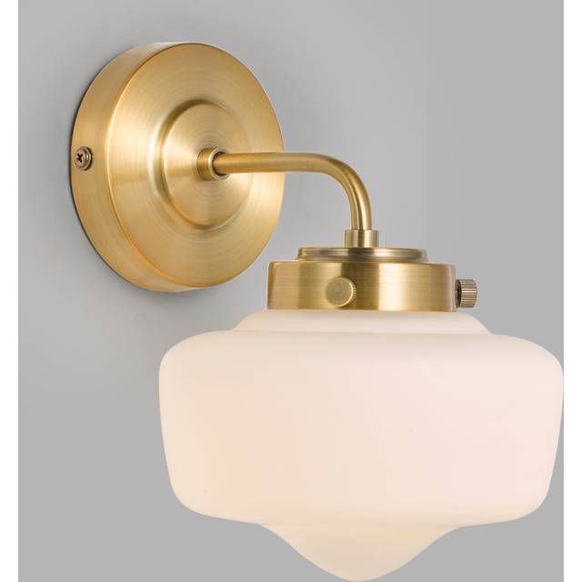 John Lewis School House Opal Glass Shade Bathroom Wall Light