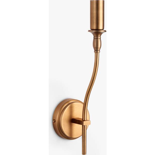John Lewis Elk Wall Light Fitting, Matt Antique Brass