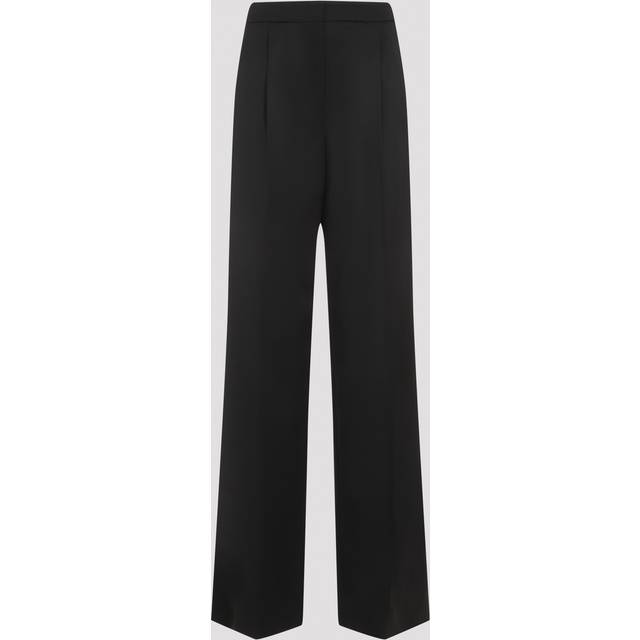 Givenchy Women's Wool Wide Trousers in Black | Size 36 | BW514Q15RE Color 001 (36)