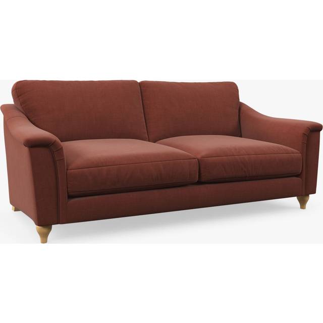 John Lewis Bromley Large 3 Seater Sofa, Relaxed Linen Auburn