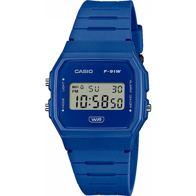 Casio Vintage F-91WB-2A1EF Digital Blue Strap Watch - W17495