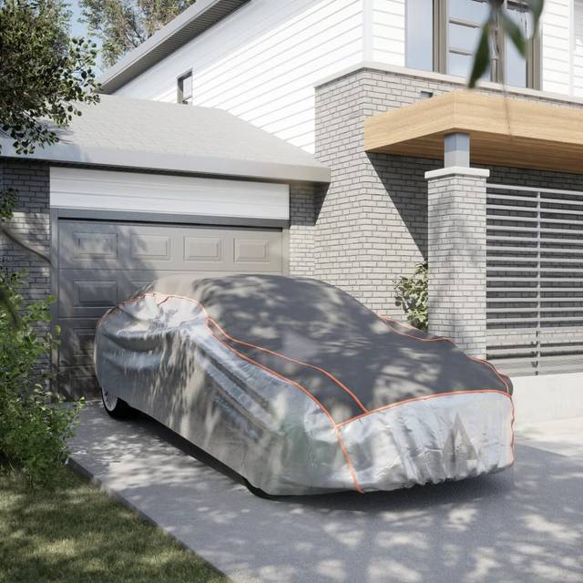 vidaXL Car Cover for Sedan Hail Protection Full XXL Grey and Silver