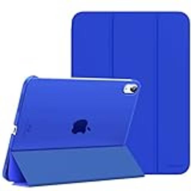 MoKo for iPad (A16) 11th Generation Case 2025, iPad 10th Generation Case 2022, Slim Stand Hard PC Translucent Back Shell Smart Cover Case for iPad 11 inch 2025, Auto Wake/Sleep, Klein Blue