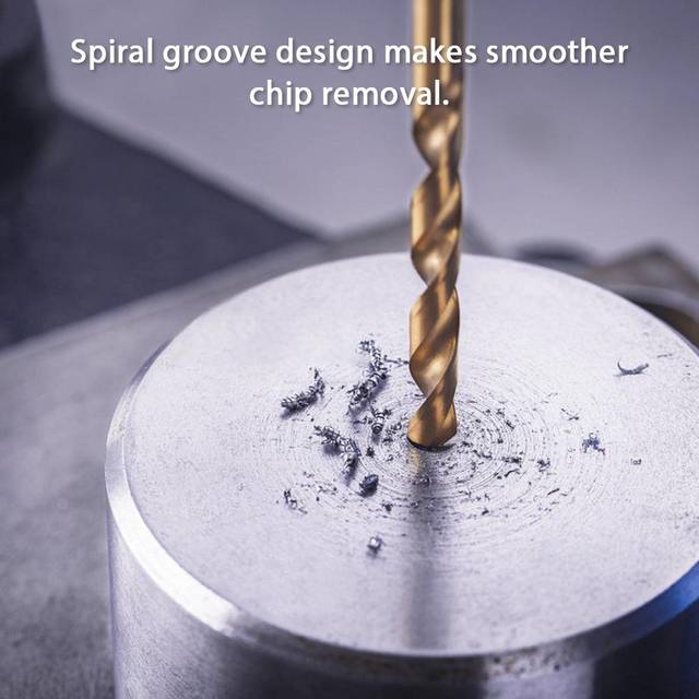 1.5mm-10mm Titanium Coated High-Speed Steel Drilling Bit Set for Wood/Plastic/Copper/Aluminium