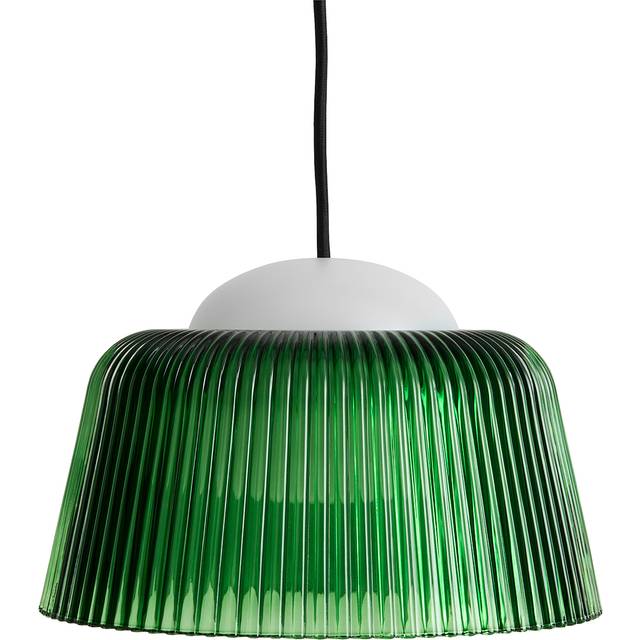 HAY Brim Bottle pendel Ø24,5 cm Green glass