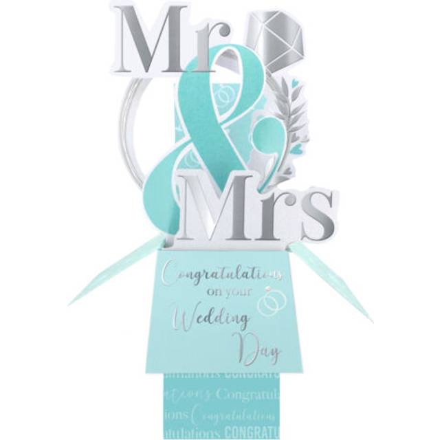 Clever Cube Mr & Mrs Forever Together! Wedding Pop Up Greeting Card