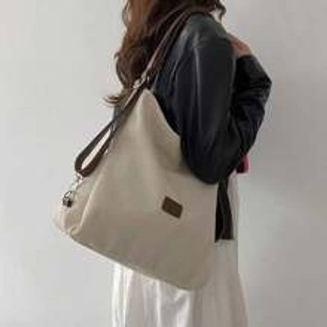 2025 Vår och sommar Ny Canvas Damväska med stor kapacitet, Handväska för kvinnor, Axelväska, Crossbody-väska, Ryggsäck, Flerfunktionsväska för kvinnor - Beige