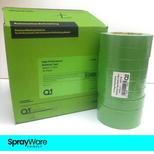 Q1 high performance masking tape 24mm x 50m uv resistance | 1pk 9 rolls hpg124