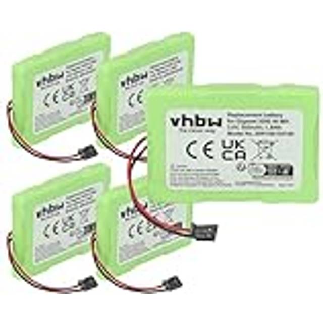 Vhbw - 5x Battery compatible with Siemens Gigaset 3000 Micro, 3015 Micro, 3010 Micro Wireless Landline Phone (500 mAh, 3.6 v, NiMH)