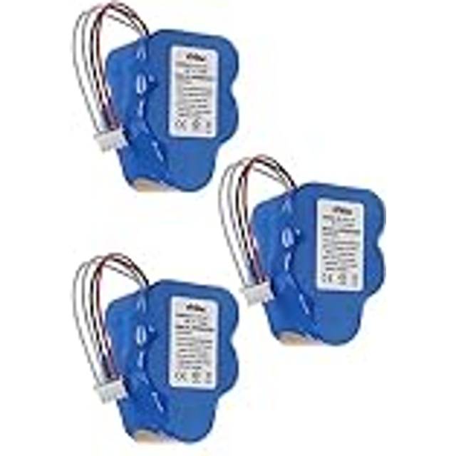 Vhbw - 3x Battery compatible with Ecovacs Deebot D73, D715, D780, D76, D720, D73n, D730, D77, D760, D79 Vacuum Cleaner (3000mAh, 6 v, NiMH)
