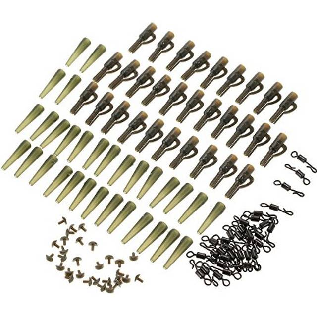 Fishing Terminal Tackle Carp Safety Clips With Pins Quick Change Swivels Accessories 120 Pieces (30 Set)