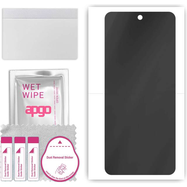 apgo Hydrogel Privacy Matte Screen Protector for Tecno Pova 3, Anti Spy, Hydrogel Film, Flexible, Soft TPU with positioning layer easy installation