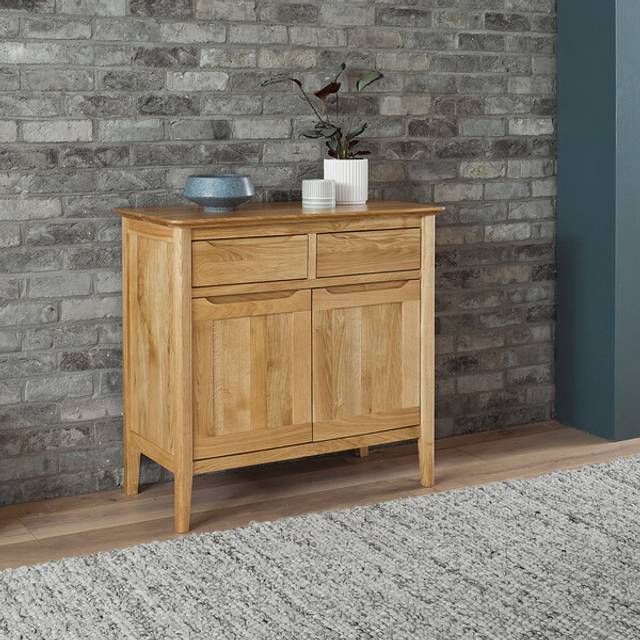 Natural Solid Oak Sideboards - Small Sideboard - Copenhagen Range - Oak Furnitureland