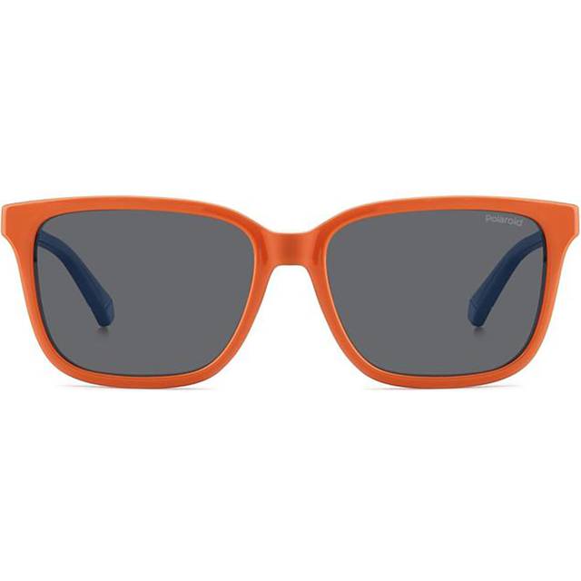 Polaroid Junior PLD 8063/S L7Q/M9 Sunglasses Polycarbonate Orange Grey Squared Polarized