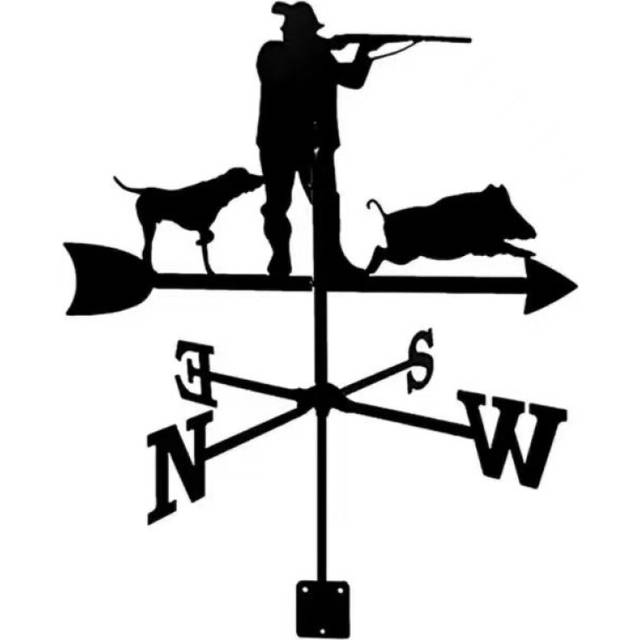(Hunter) Metal Skull Knight Weather Vane Standing Wind Vanes Cottage Weather Vane Decor Yard Shed Home Fence Post For Garden, Roof, Patio, Lawn, Hallo