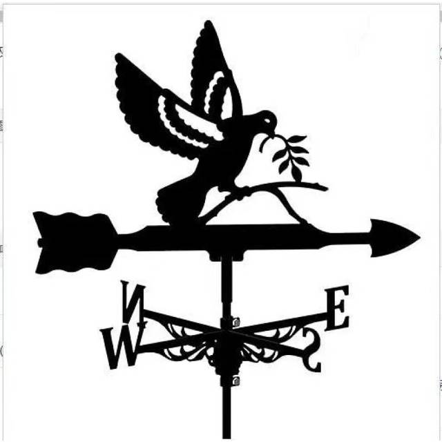 (Dove of peace) Metal Skull Knight Weather Vane Standing Wind Vanes Cottage Weather Vane Decor Yard Shed Home Fence Post For Garden, Roof, Patio, Lawn
