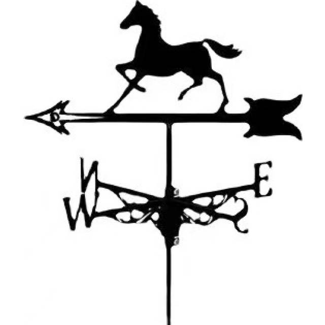 (Horse 2) Metal Skull Knight Weather Vane Standing Wind Vanes Cottage Weather Vane Decor Yard Shed Home Fence Post For Garden, Roof, Patio, Lawn, Hall