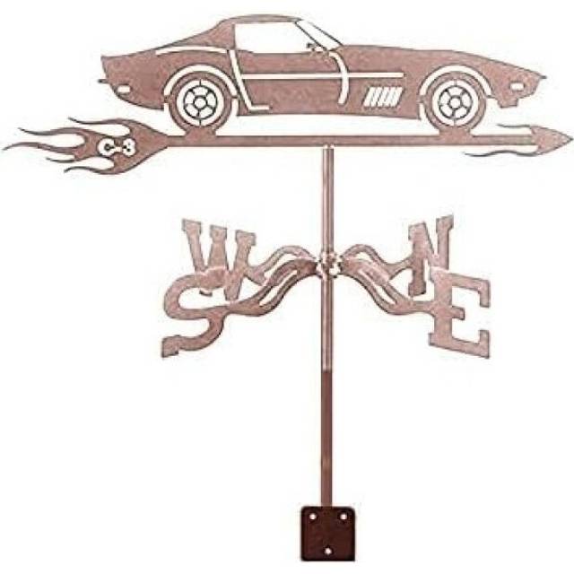 (Car 5) Metal Skull Knight Weather Vane Standing Wind Vanes Cottage Weather Vane Decor Yard Shed Home Fence Post For Garden, Roof, Patio, Lawn, Hallow