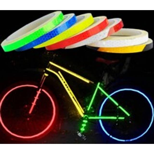 1 rulle cykelreflextejp, mountainbike-karossdekaler, nattvarningsutrustning, reflekterande dekorationer för motorcykel och bil - Multifärgad (Multi-size)