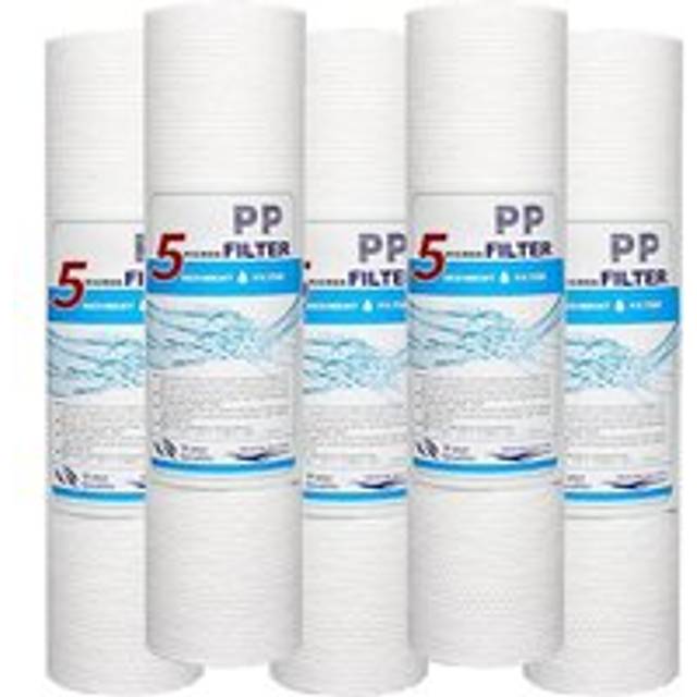 Coocheer - 1 or 5 Micron Sediment Water Filter Compatible with 10 Inch ro Unit, Melt-Blown-Needle-Punched Sediment Water Filter Cartridge 10' x