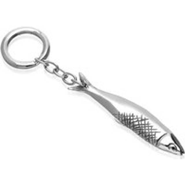 Sterling Silver Whitby Jet Emma Stothard Silver Darling Large Keyring