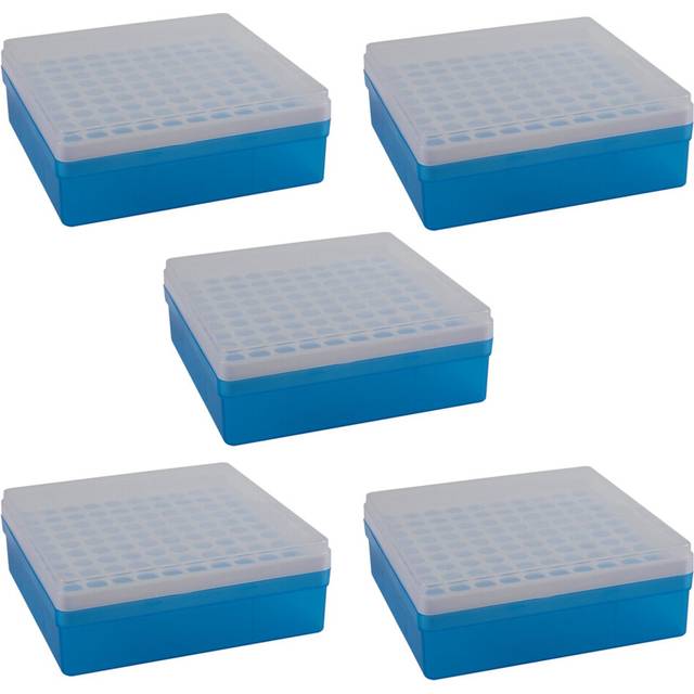 5X Plastic Square 100 Positions Laboratory 1.5Ml Centrifuge Tube Case Box