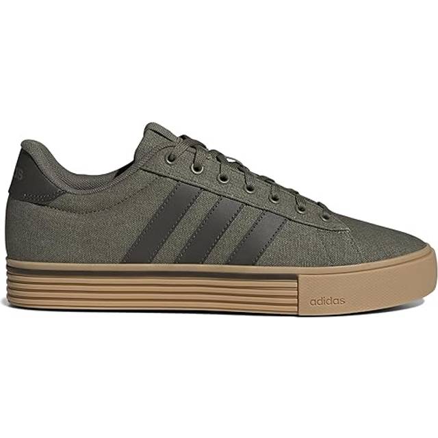 adidas Sportswear Men's Canvas Daily 4.0 Trainers - Khaki, Olive Strata/Shadow Olive/Gum, Size 7, Men