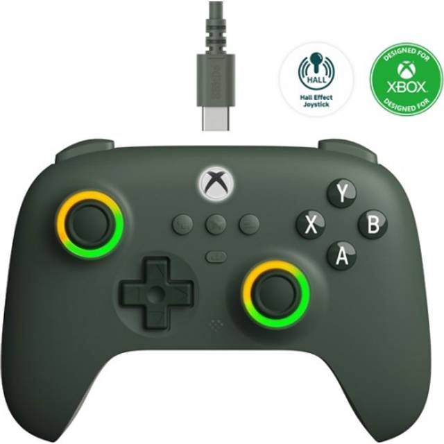 8BitDo Ultimate C Wired Gaming Controller for Xbox, RGB Lighting Fire Ring and Hall Effect