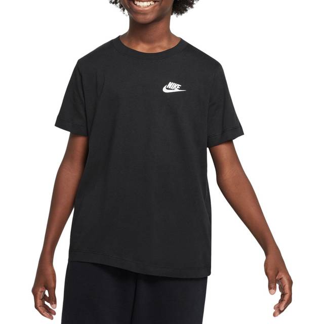 Nike Older Kids Futura T-Shirt in Black | Large | Cotton