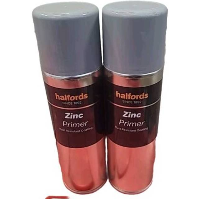 Zinc primer aerosol spray 300ml halfords cans x2
