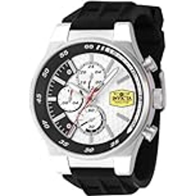 Invicta Racing Chronograph Silicone Strap White Dial Quartz 47736 Men's Watch white