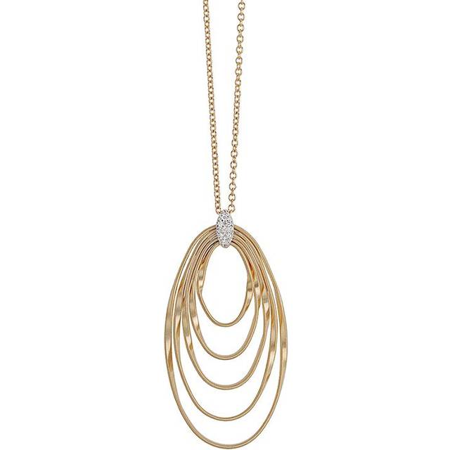 Marco Bicego 18ct Yellow Gold Marrakech Onde 0.50ct Diamond Drop Pendant CG788 B YW M5