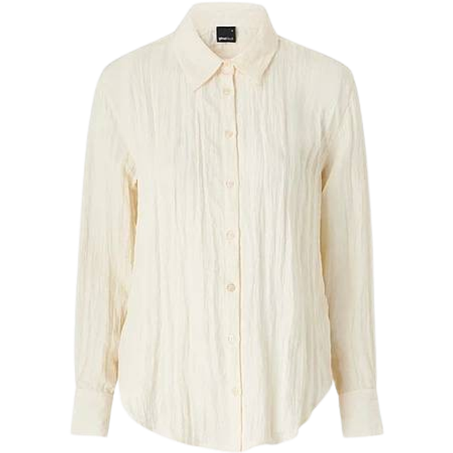 Gina Tricot - Skjorta Crinkled Shirt - Natur