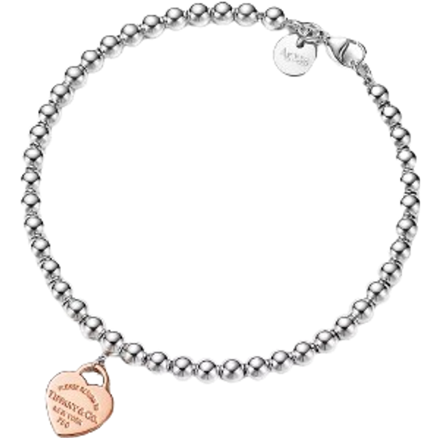 Tiffany & Co Womens Silver/rose Gold Return To Heart Tag Medium 18ct Rose-gold and Sterling Silver Bracelet M - Silver/Rose Gold