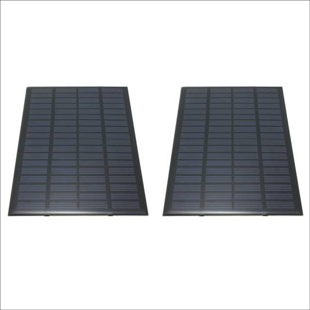 2X High Quality 18V 2.5W Polycrystalline Stored Solar Panel Module System Solar Cells Charger 19.4X12X0.3cm