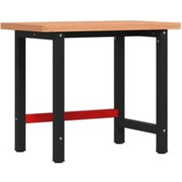 vidaXL Workbench 100x60x83 cm Solid Wood Beech Rectangular - Brown