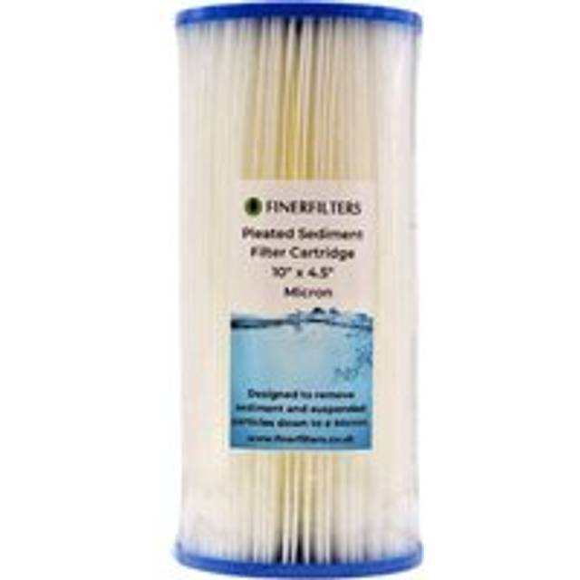 Finerfilters jumbo 10" pleated water filter, washable - high flow rate bb 1-50um
