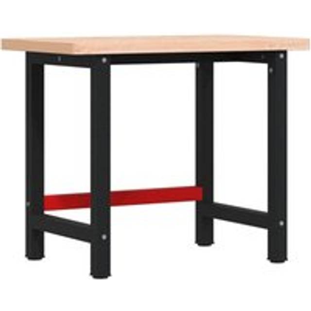 vidaXL Workbench 100x60x83 cm Solid Wood Beech Rectangular - Brown