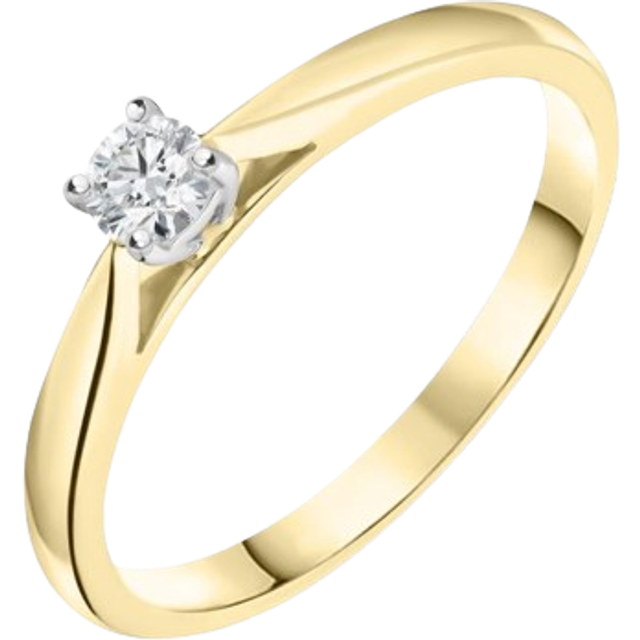18ct Yellow Gold 0.15ct Brilliant Cut Diamond Solitaire Ring
