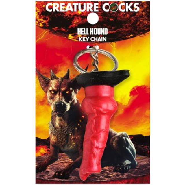 Creature Cocks Hell Hound Keychain - Red