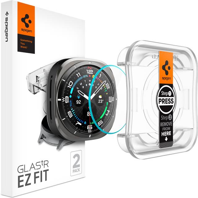 Spigen Samsung Galaxy Watch Ultra (47mm) EZ Fit GLAS.tR Skärmskydd - 2 St. - Transparent