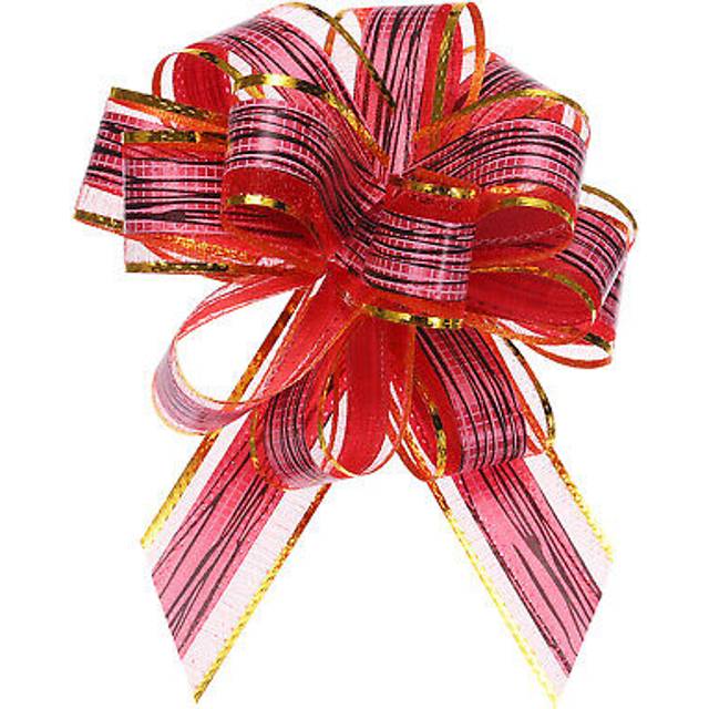 10pcs 6 inch large pull bow gift wrapping bows ribbon organza burgundy