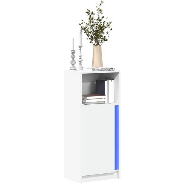 vidaXL Sideboard with LED White 42.5x34x100 cm Engineered Wood