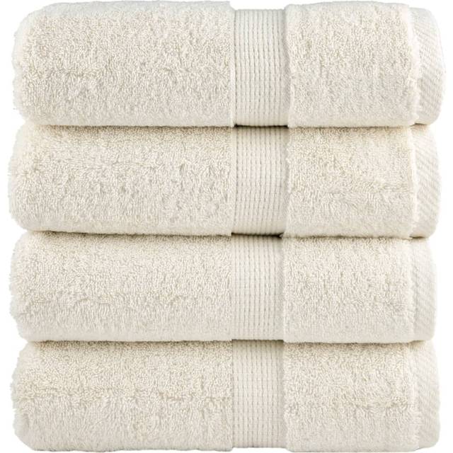 vidaXL Premium Wash Towels SOLUND 4 pcs Cream 30x30 cm 600 gsm