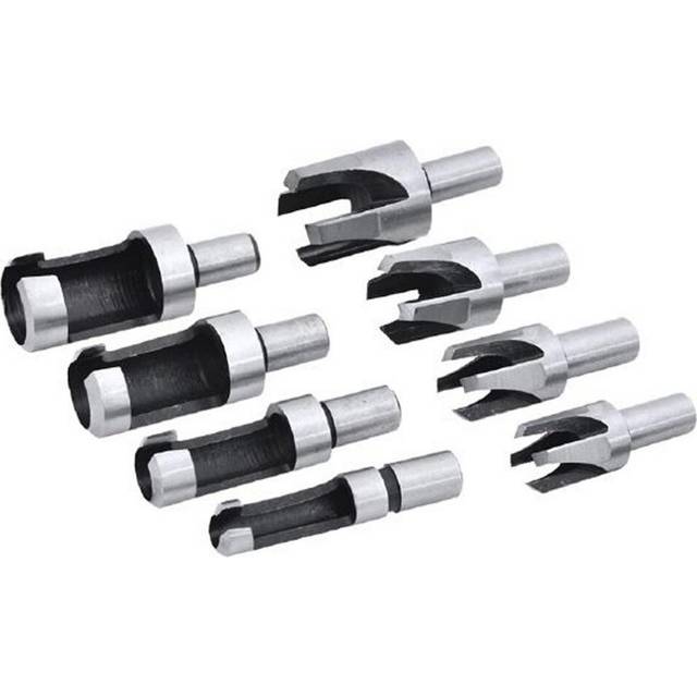 9.5mm Shank Wood Plug Cutter 8 Piece Set - Pieces Rolson 4859 New Brand Drill -  wood plug cutter 8 pieces rolson 48598 new brand drill set carpentry